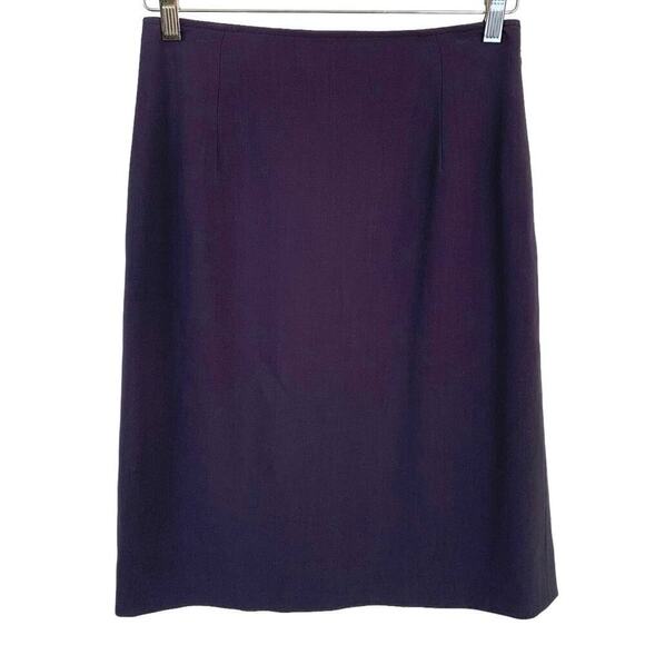 MaxMara Dresses & Skirts - Max Mara Wool Knee Length Pencil Skirt Purple Designer Office Women 4